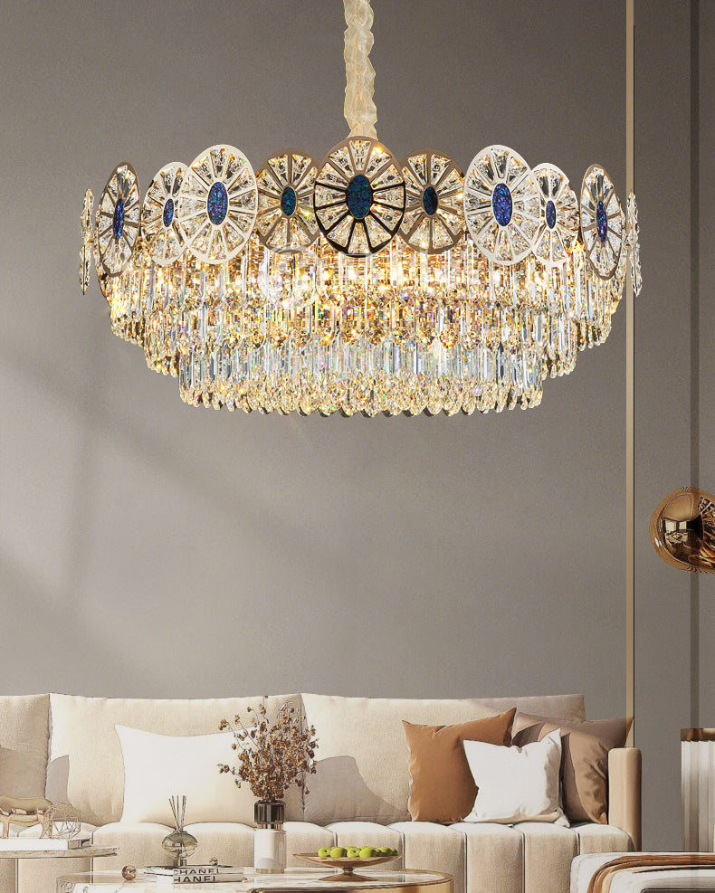 WOMO Tiered Shell Crystal Chandelier-WM3034