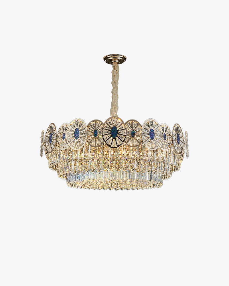 WOMO Tiered Shell Crystal Chandelier-WM3034
