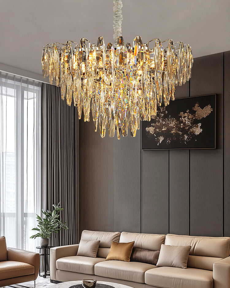 WOMO Tiered Crystal Chandelier-WM3035