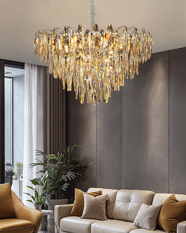 WOMO Tiered Crystal Chandelier-WM3035