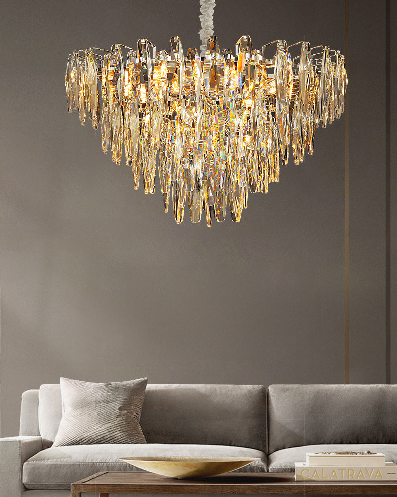 WOMO Tiered Crystal Chandelier-WM3035