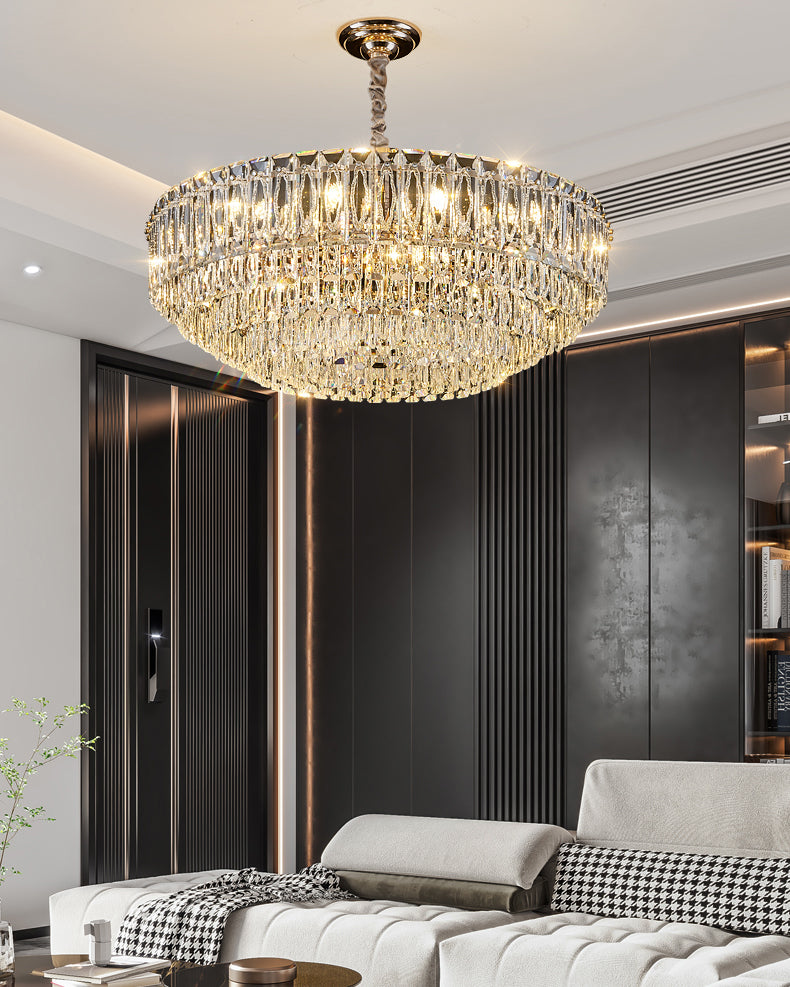 WOMO Tiered Crystal Chandelier-WM3038