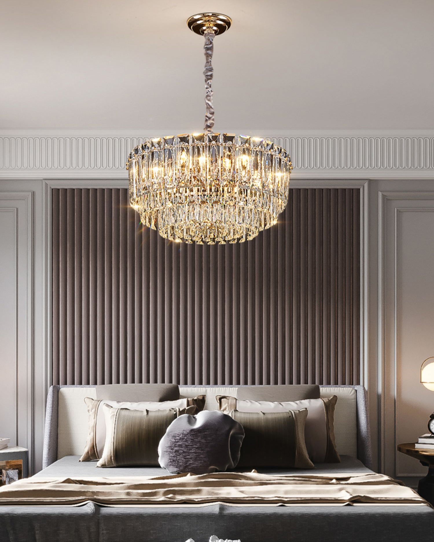 WOMO Tiered Crystal Chandelier-WM3038