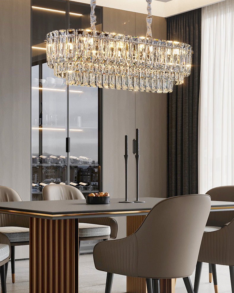 WOMO Tiered Crystal Chandelier-WM3038
