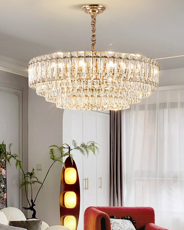 WOMO Tiered Crystal Chandelier-WM3038