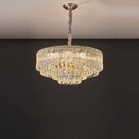 WOMO Tiered Round/Oval Crystal Chandelier-WM3039