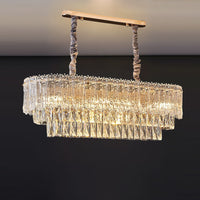 WOMO Tiered Round/Oval Crystal Chandelier-WM3039