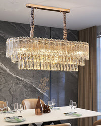 WOMO Tiered Round/Oval Crystal Chandelier-WM3039