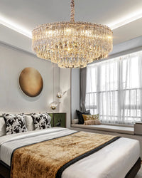 WOMO Tiered Round/Oval Crystal Chandelier-WM3039