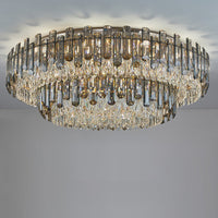WOMO Smoked Crystal Round Ceiling Light-WM3040