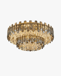 WOMO Smoked Crystal Round Ceiling Light-WM3040