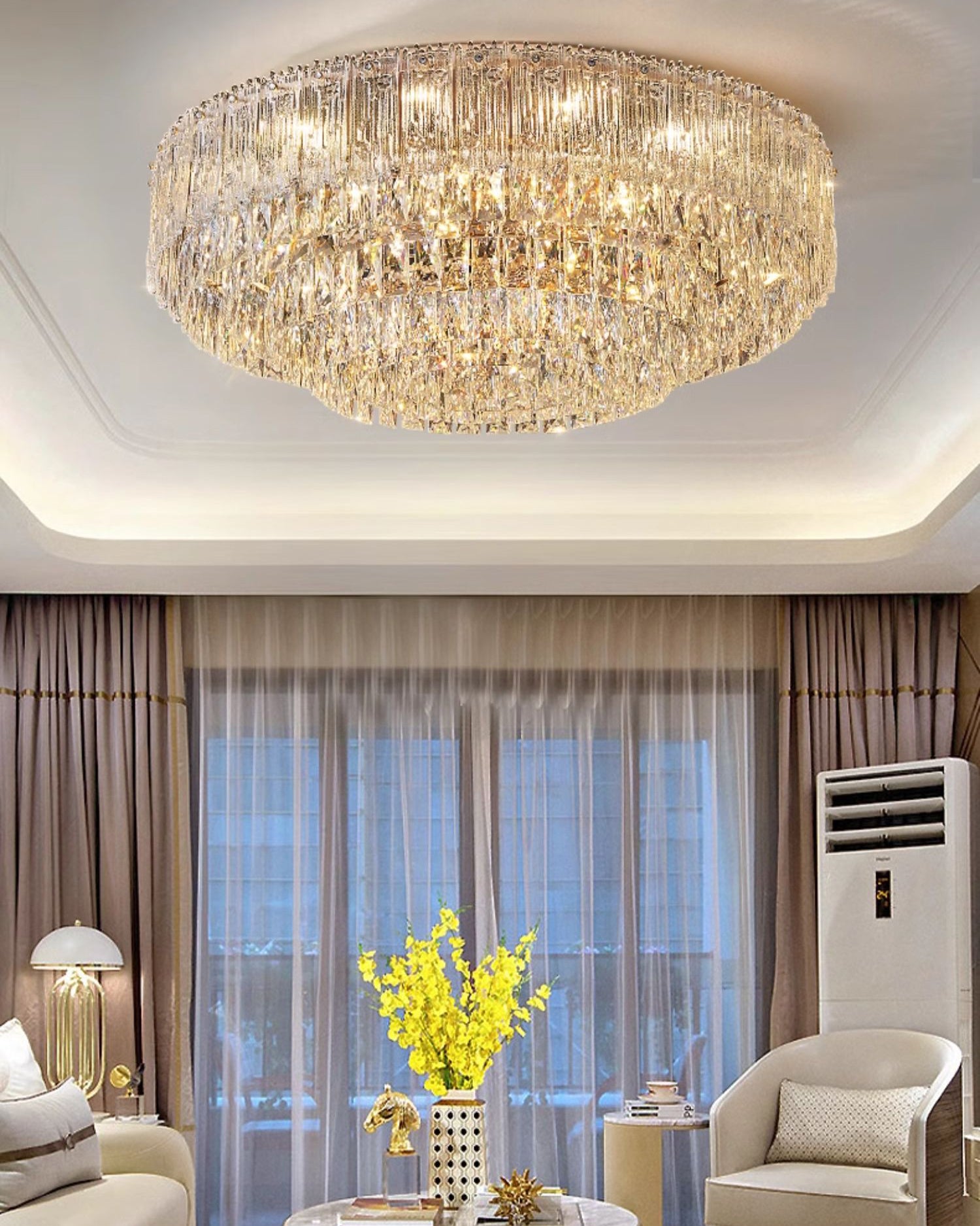 WOMO Crystal Flush Mount Ceiling Light-WM3042