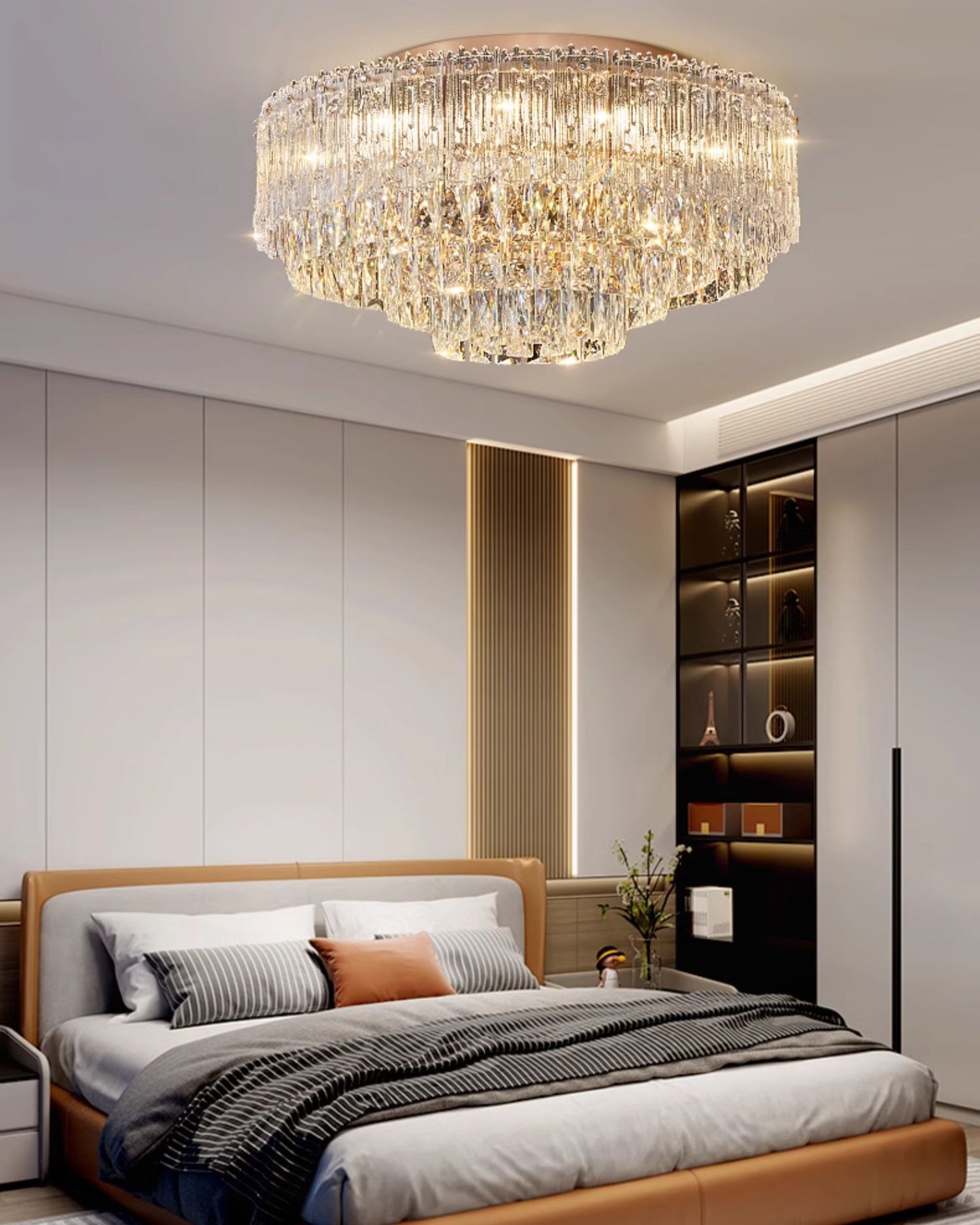 WOMO Crystal Flush Mount Ceiling Light-WM3042