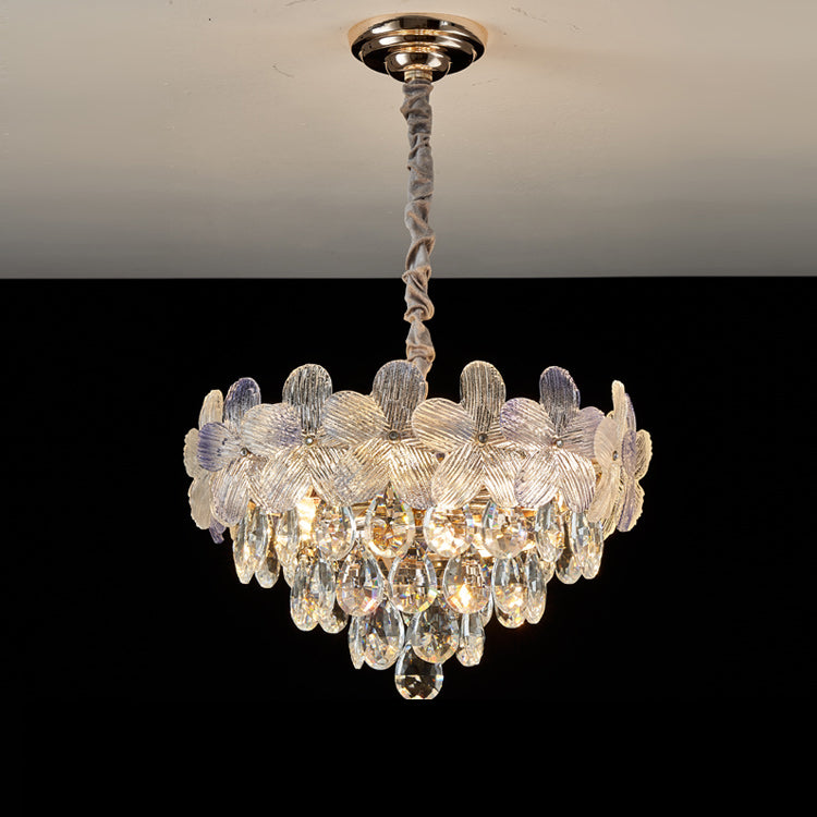 WOMO Gold Flower Crystal Chandelier-WM3043
