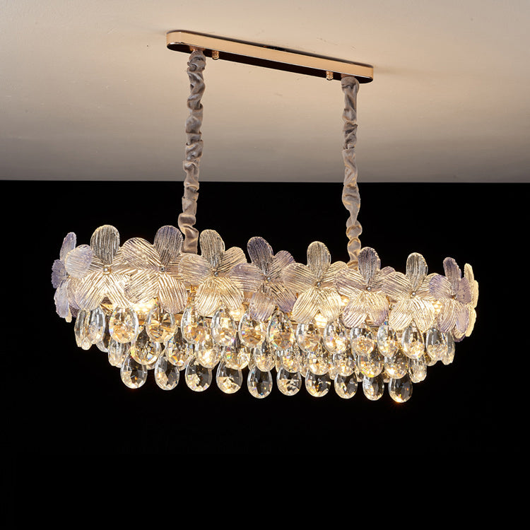 WOMO Gold Flower Crystal Chandelier-WM3043