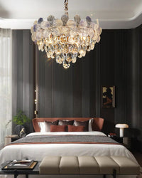 WOMO Gold Flower Crystal Chandelier-WM3043