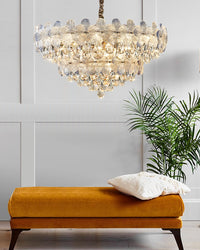 WOMO Gold Flower Crystal Chandelier-WM3043