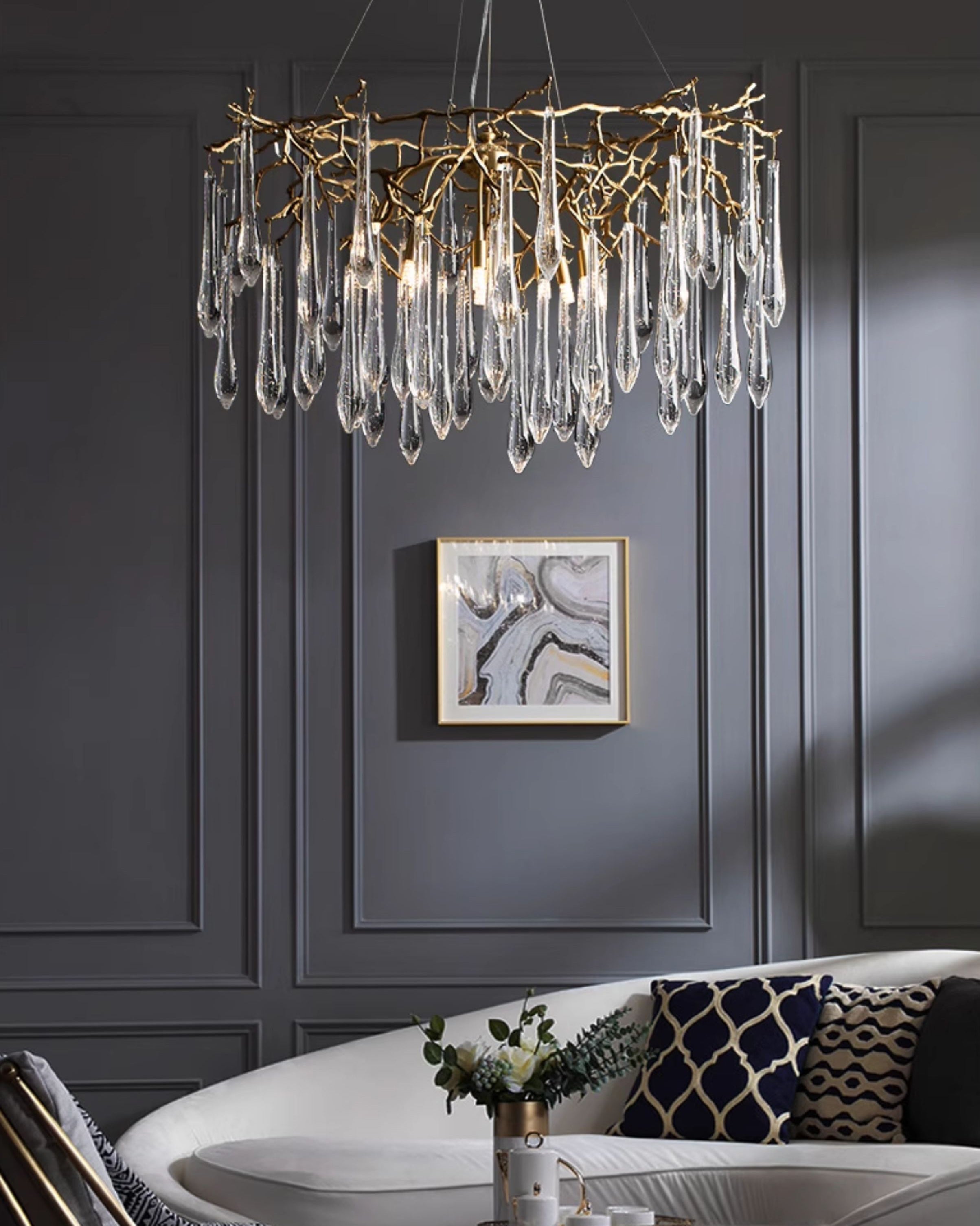 WOMO Raindrop Crystal Chandelier-WM3045