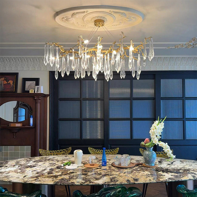 WOMO Raindrop Crystal Chandelier-WM3045