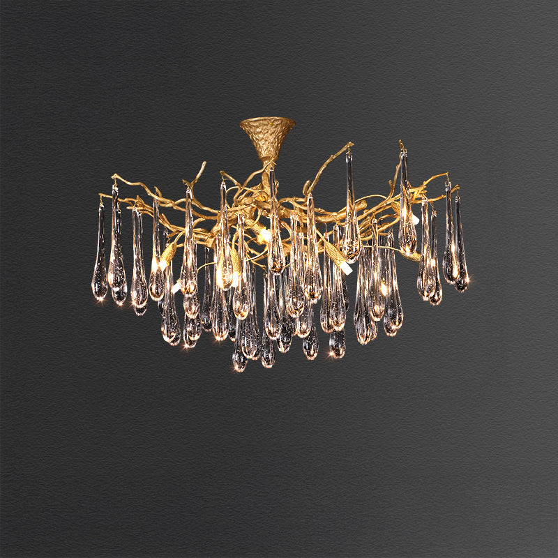 WOMO Branch Raindrop Crystal Chandelier-WM3047