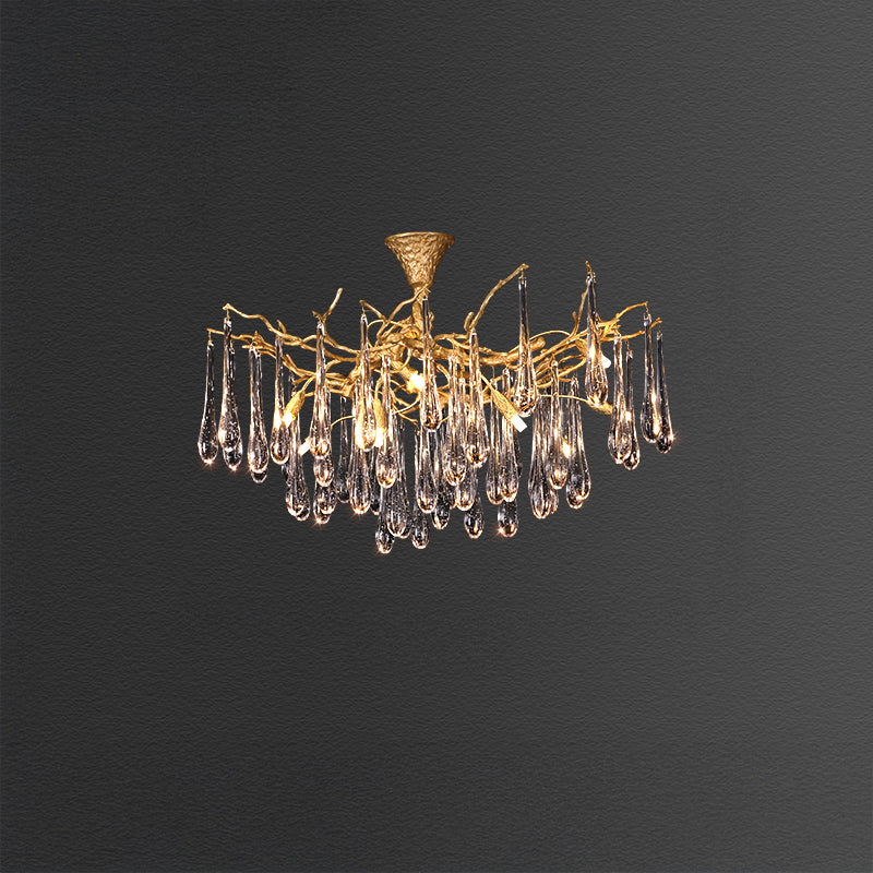 WOMO Branch Raindrop Crystal Chandelier-WM3047