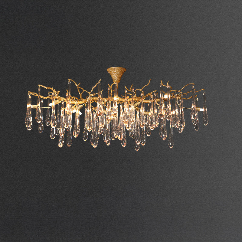 WOMO Branch Raindrop Crystal Chandelier-WM3047