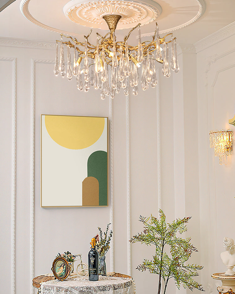 WOMO Branch Raindrop Crystal Chandelier-WM3047