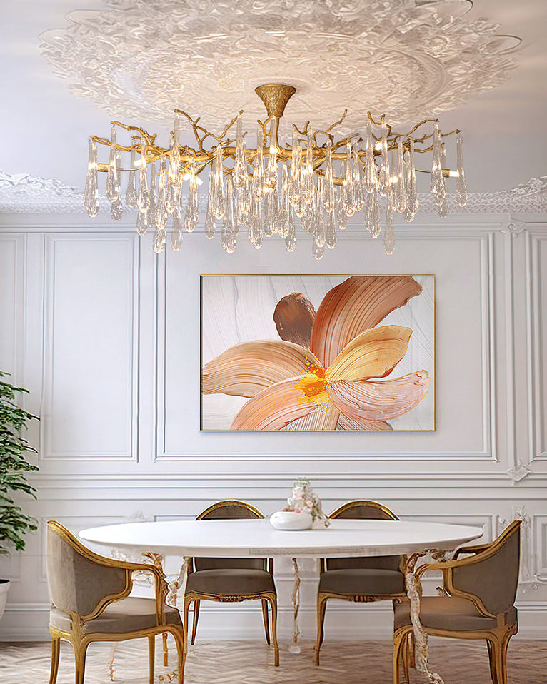 WOMO Branch Raindrop Crystal Chandelier-WM3047