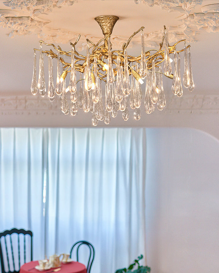 WOMO Branch Raindrop Crystal Chandelier-WM3047