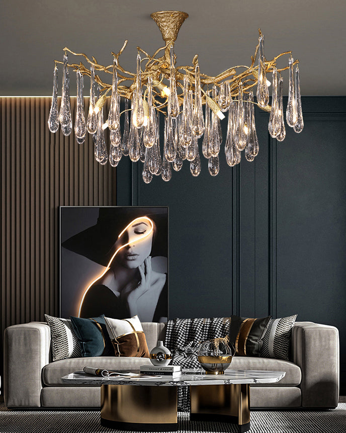 WOMO Branch Raindrop Crystal Chandelier-WM3047
