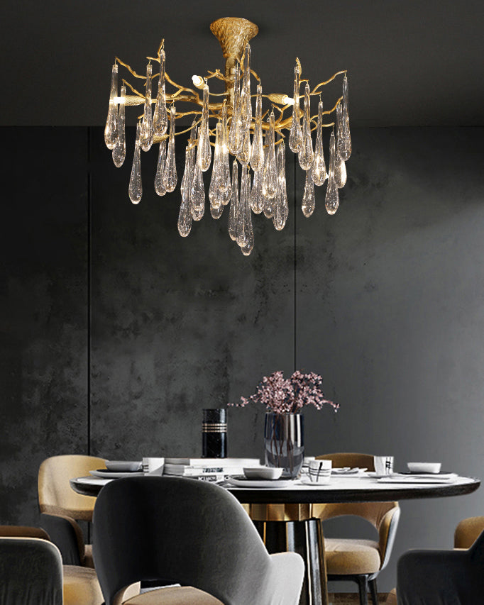 WOMO Branch Raindrop Crystal Chandelier-WM3047