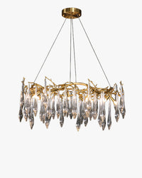 WOMO Round Raindrop Crystal Chandelier-WM3048
