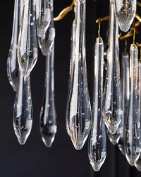 WOMO Round Raindrop Crystal Chandelier-WM3048