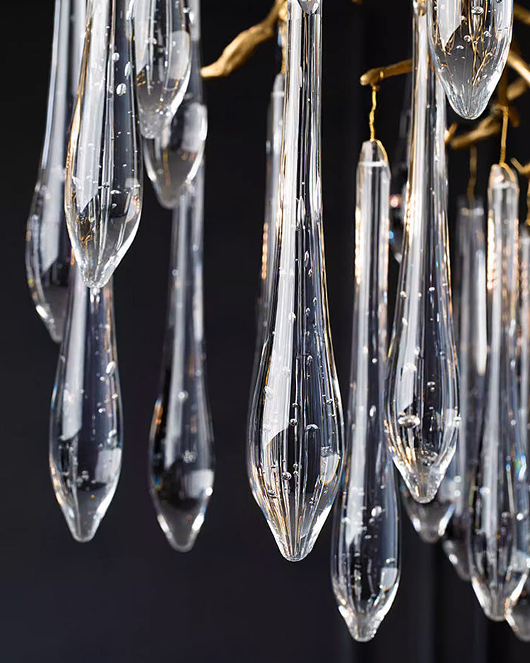 WOMO Round Raindrop Crystal Chandelier-WM3048