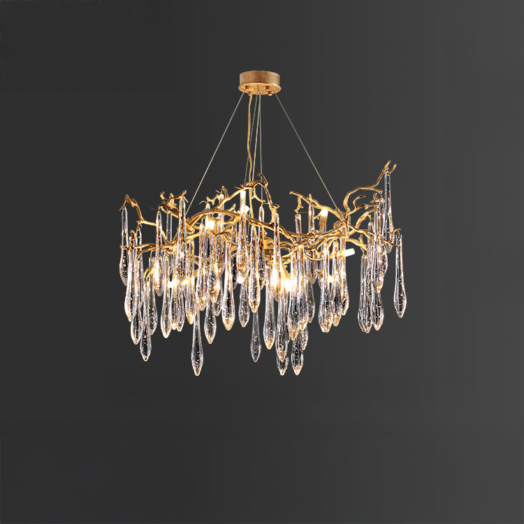 WOMO Branch Raindrop Crystal Chandelier-WM3049