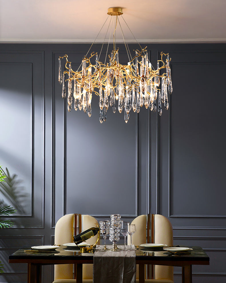WOMO Branch Raindrop Crystal Chandelier-WM3049