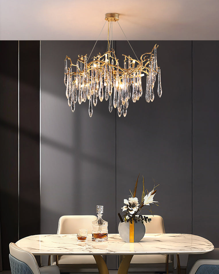 WOMO Branch Raindrop Crystal Chandelier-WM3049