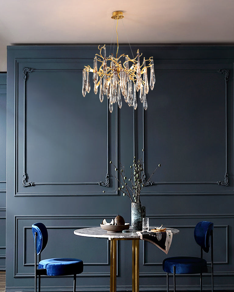 WOMO Branch Raindrop Crystal Chandelier-WM3049