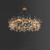 WOMO Round Raindrop Crystal Chandelier-WM3050