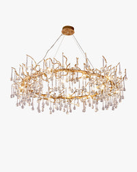 WOMO Round Raindrop Crystal Chandelier-WM3050