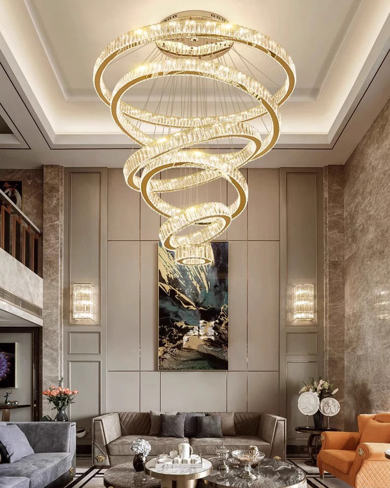 WOMO Crystal Circular Led Chandelier-WM3051