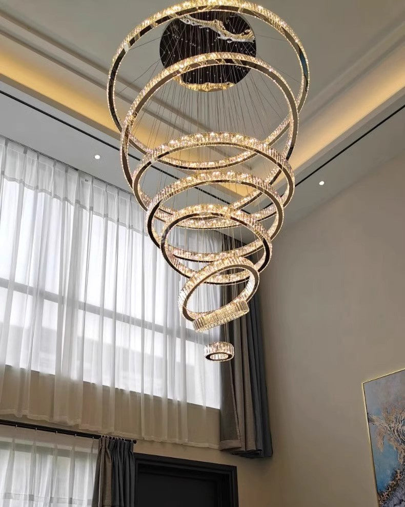 WOMO Crystal Circular Led Chandelier-WM3051