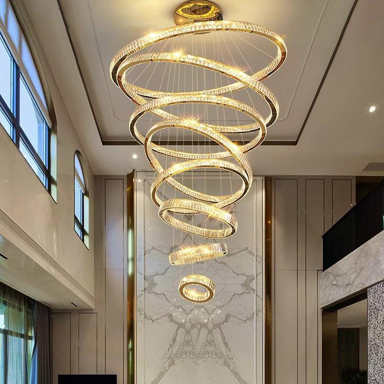 WOMO Crystal Circular Led Chandelier-WM3051