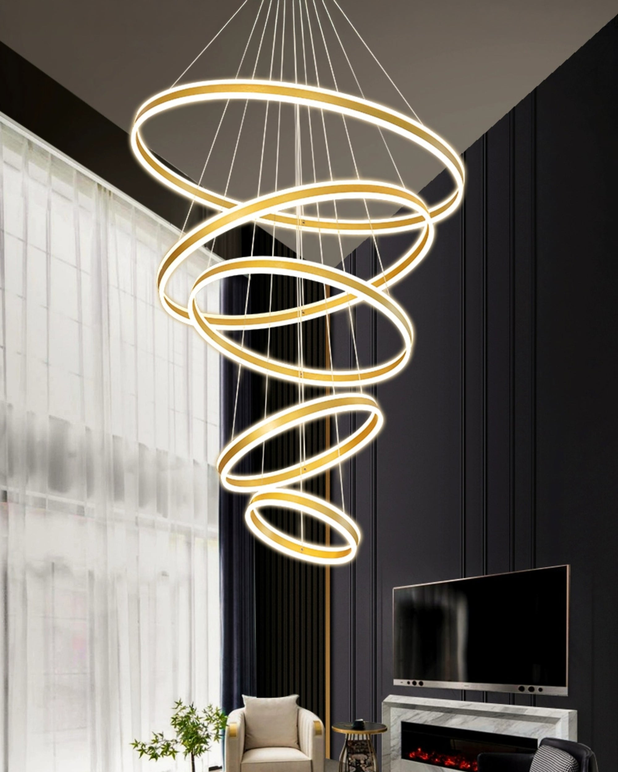 WOMO Tiered Circular Led Chandelier-WM3052