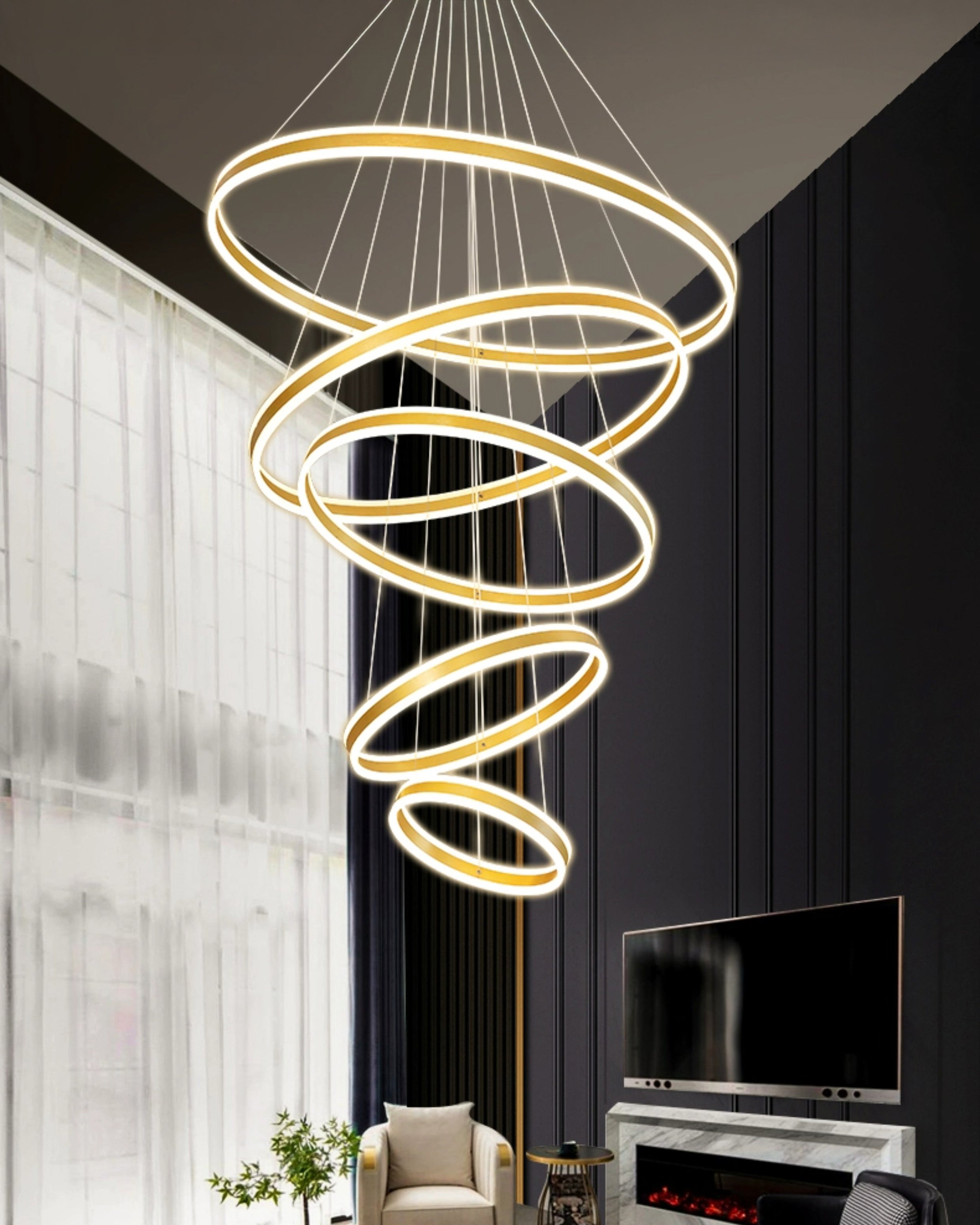 WOMO Tiered Circular Led Chandelier-WM3052