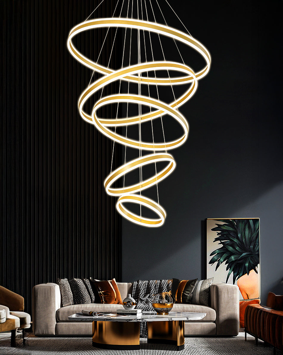WOMO Tiered Circular Led Chandelier-WM3052