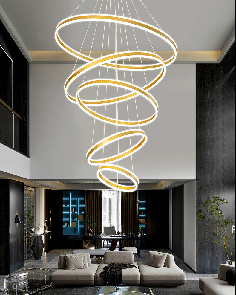 WOMO Tiered Circular Led Chandelier-WM3052