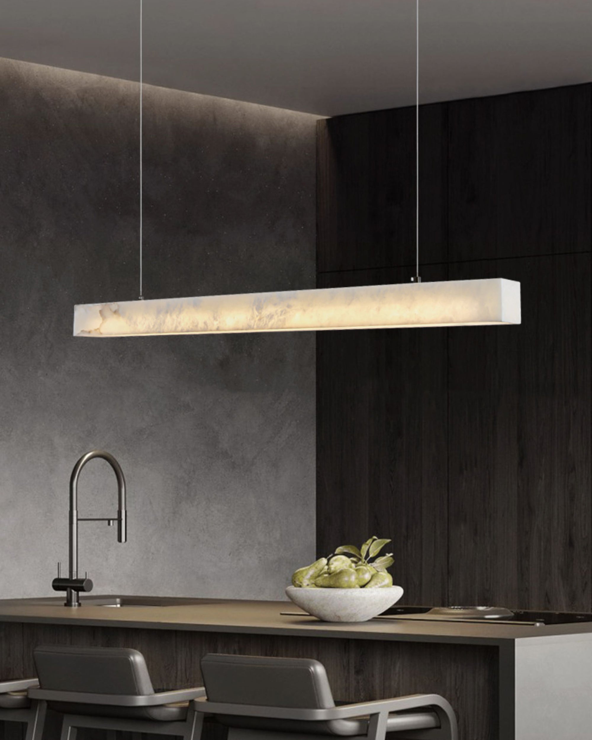 WOMO Linear Alabaster Led Chandelier-WM3055