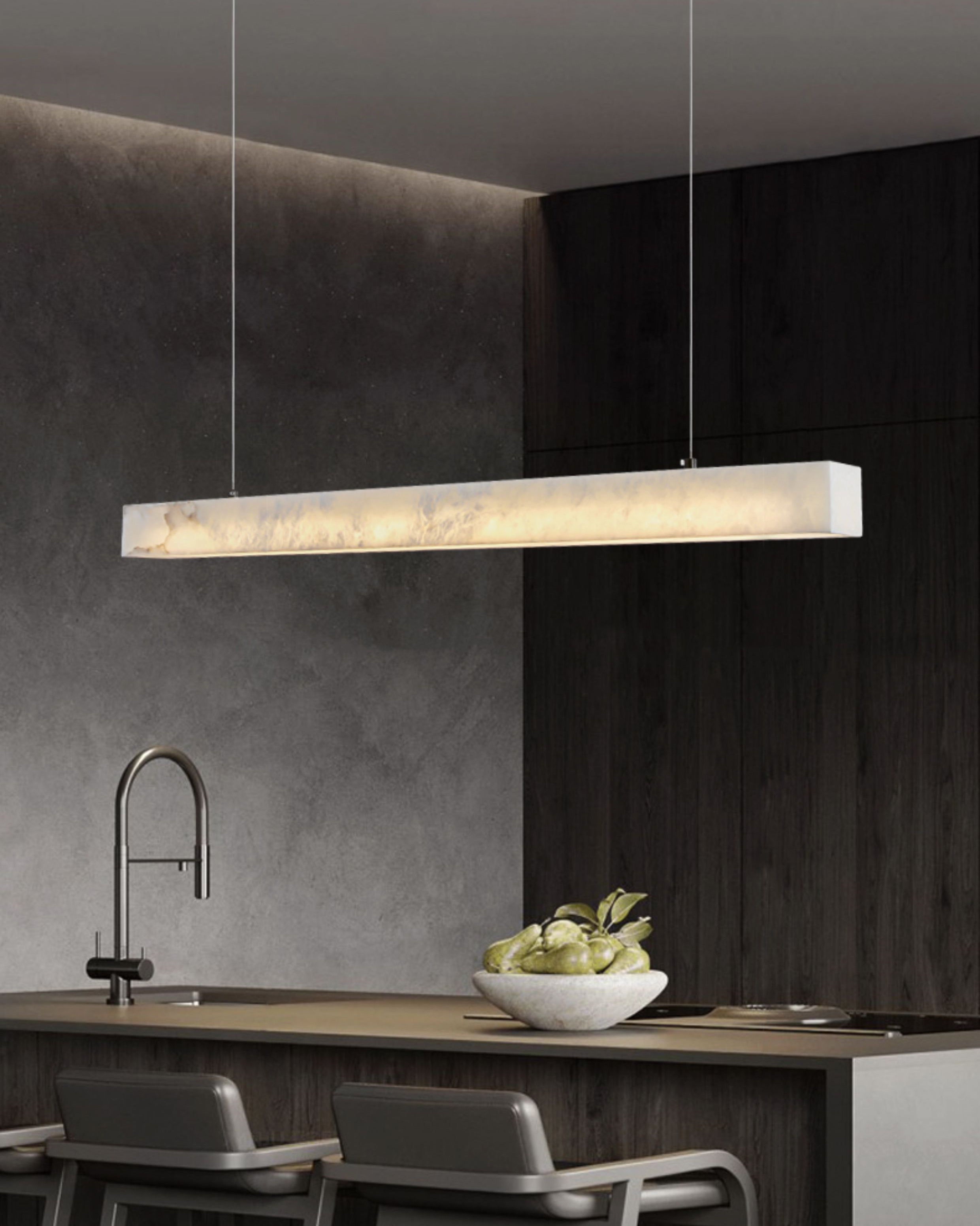WOMO Linear Alabaster Led Chandelier-WM3055