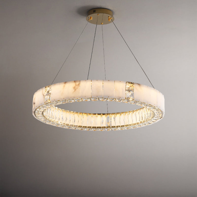 WOMO Alabaster Circular Led Chandelier-WM3056